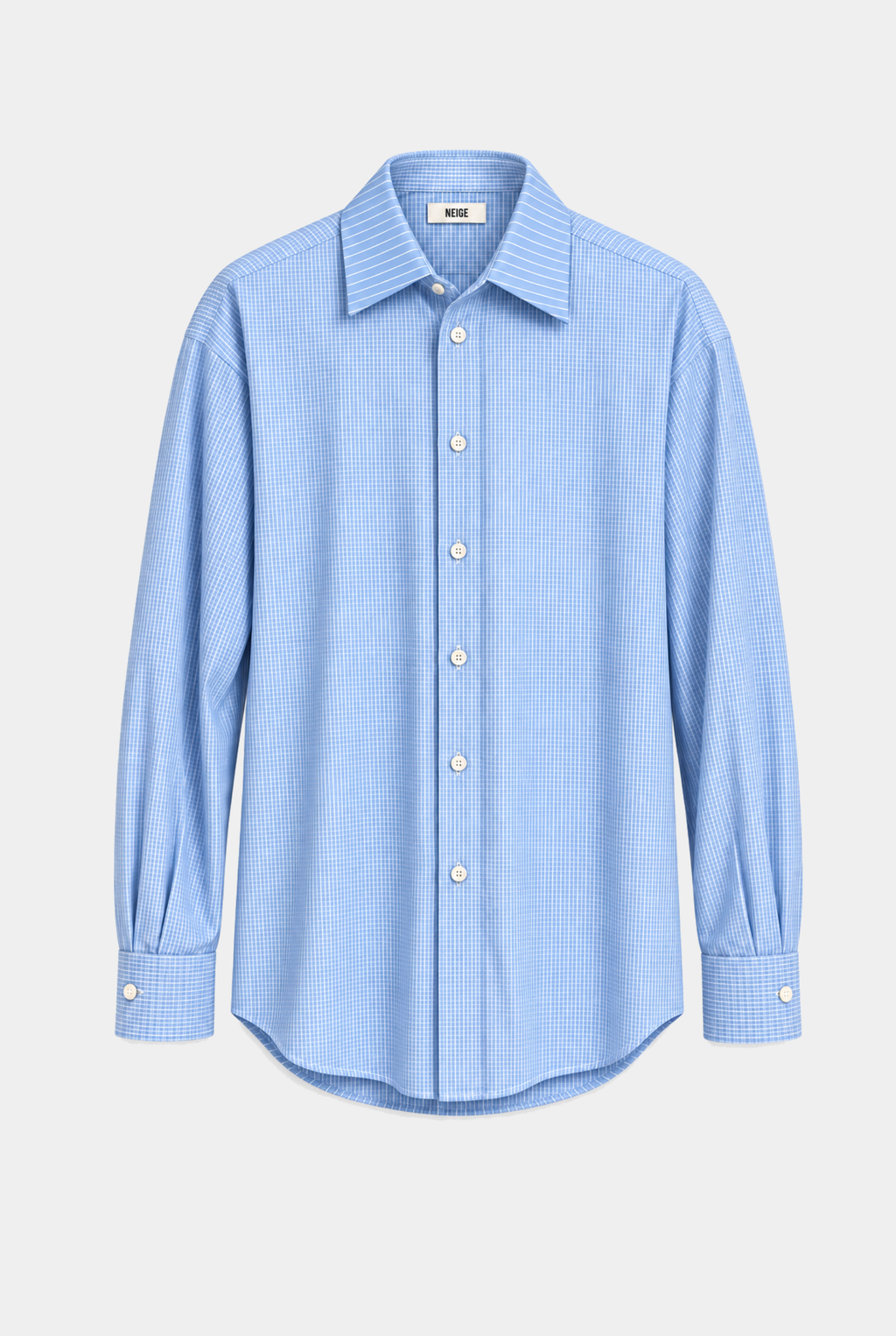 Contrast Collar Oversized Shirt