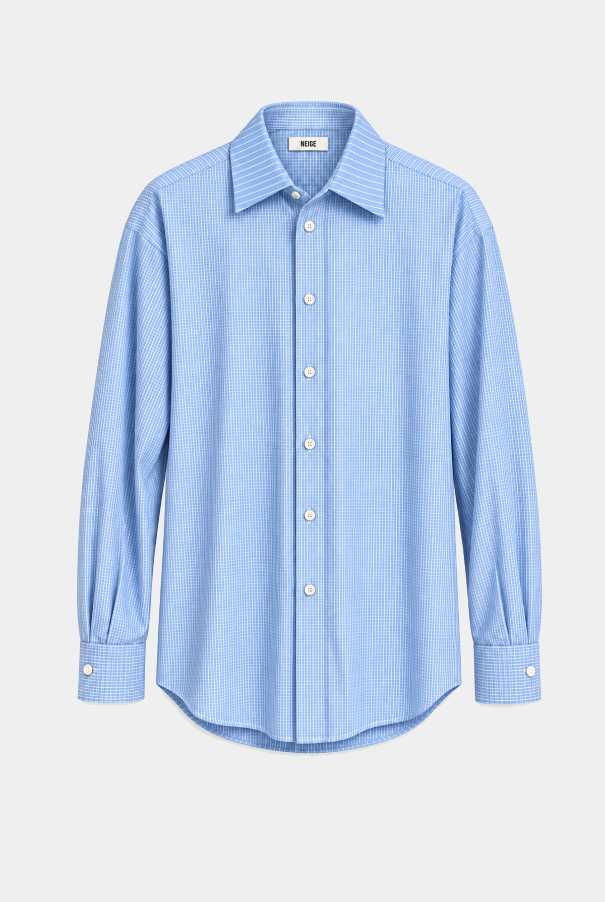 Contrast Collar Oversized Shirt