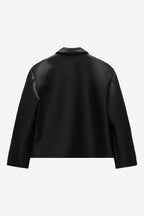 Foam Vegan Leather Jacket