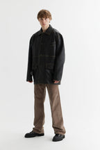 Dad Coat – Distressed Genuine Leather