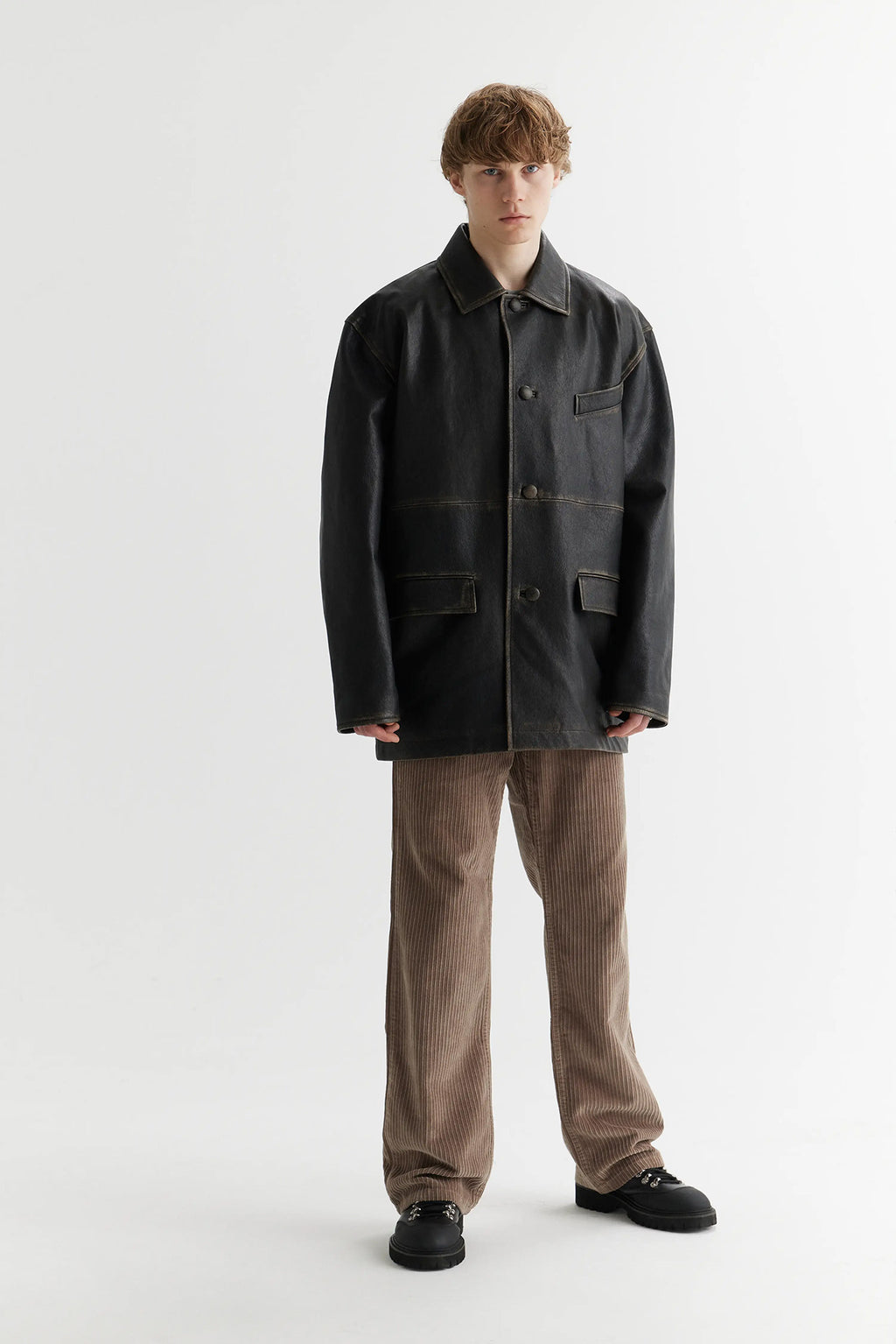 Dad Coat – Distressed Genuine Leather