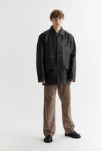 Dad Coat – Distressed Genuine Leather