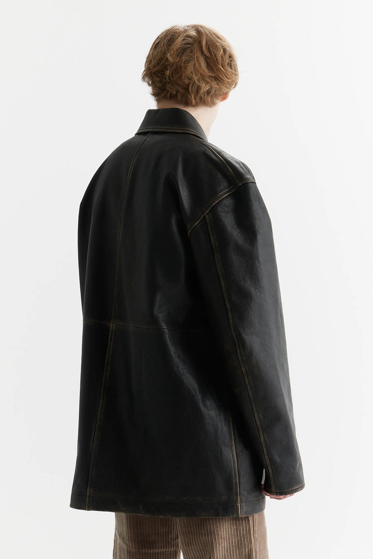 Dad Coat – Distressed Genuine Leather