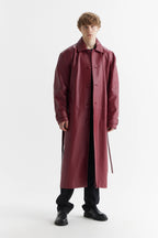 His/Her Coat - Burgundy Genuine Leather