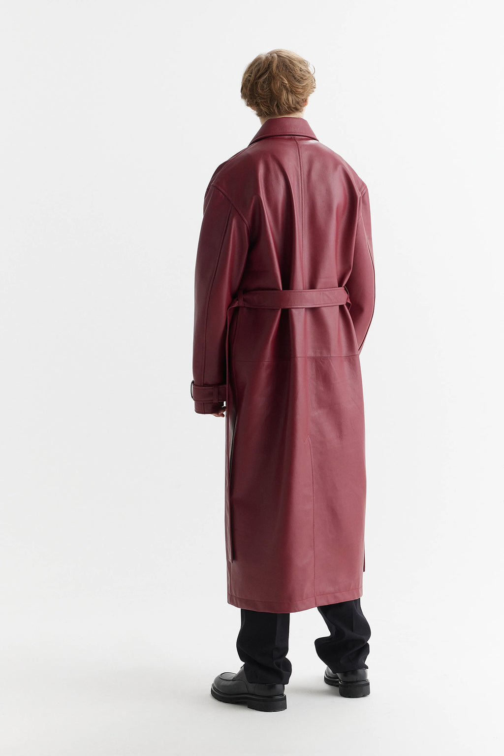 His/Her Coat - Burgundy Genuine Leather