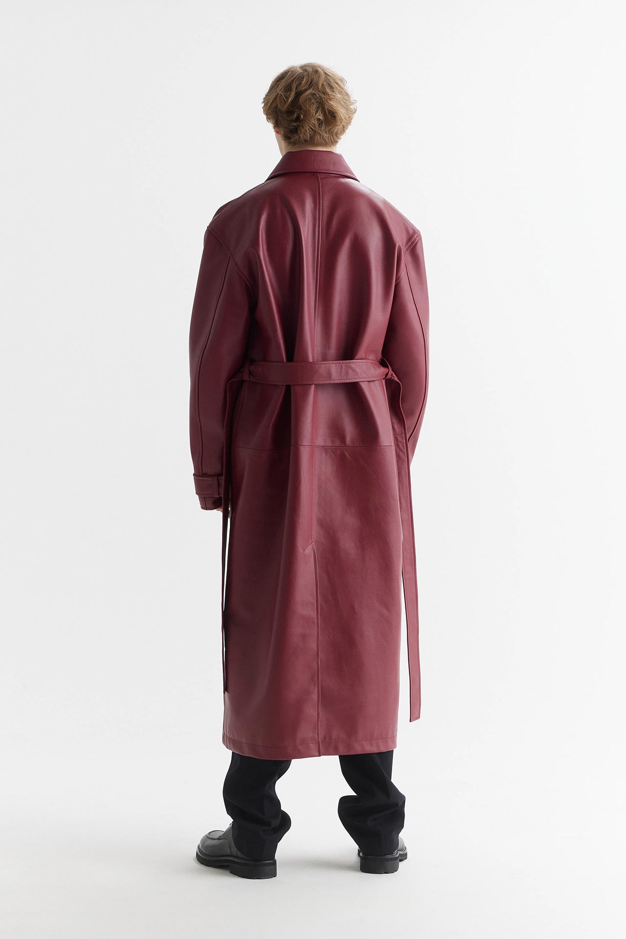 His/Her Coat - Burgundy Genuine Leather