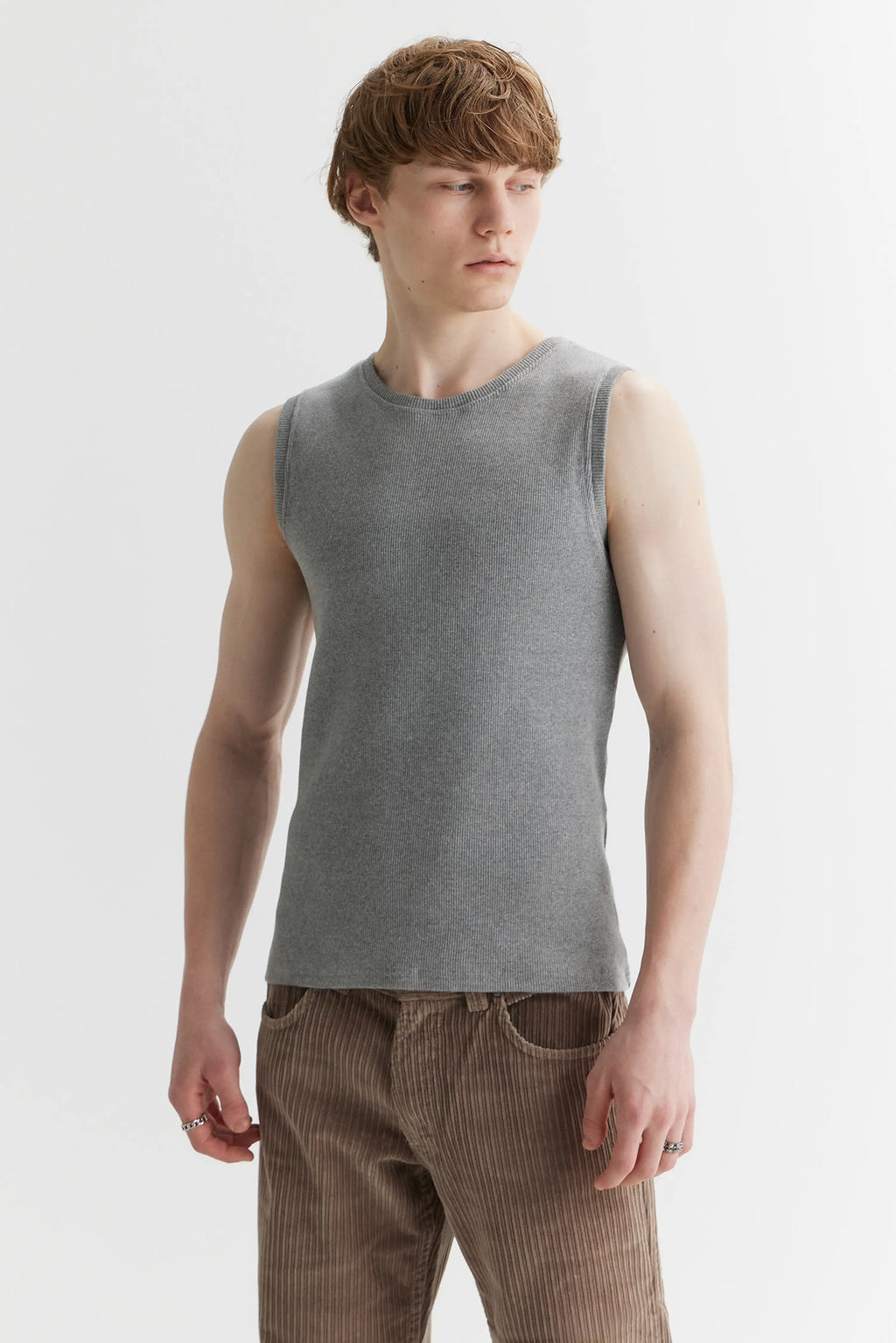 Rib Top Grey