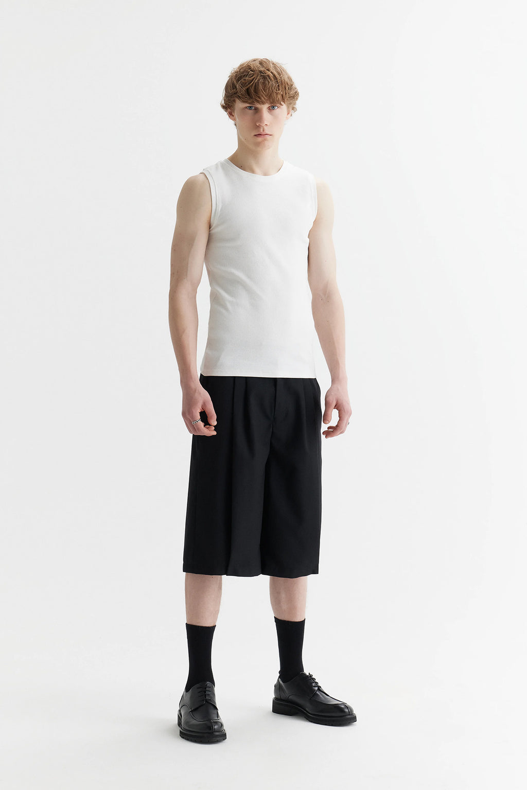 Rib Top Off White