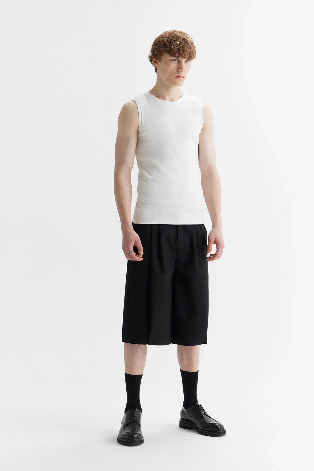 Rib Top Off White