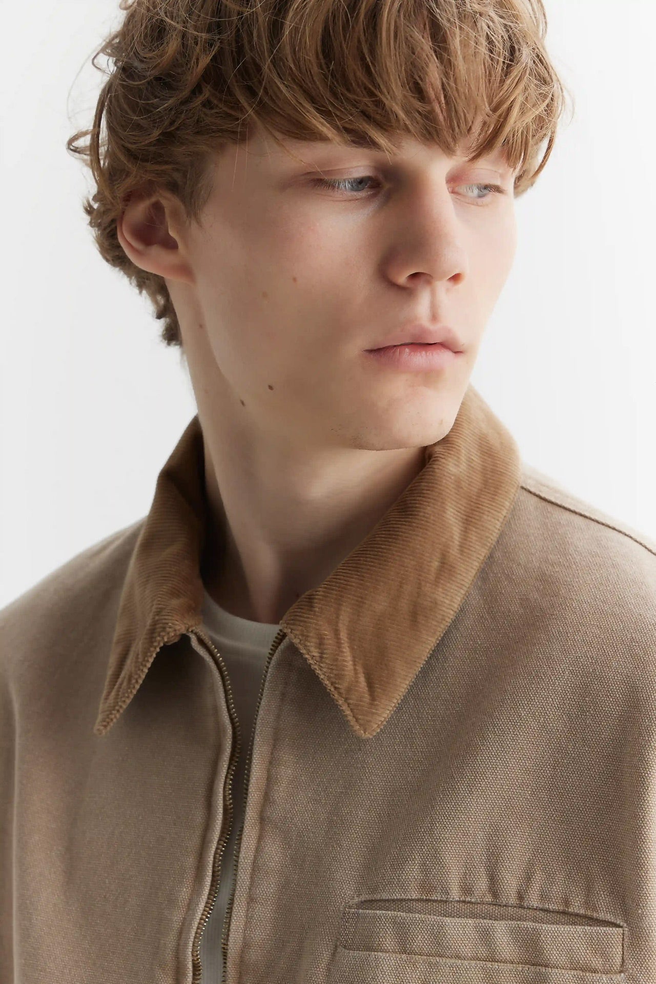 Washed Work Jacket Beige