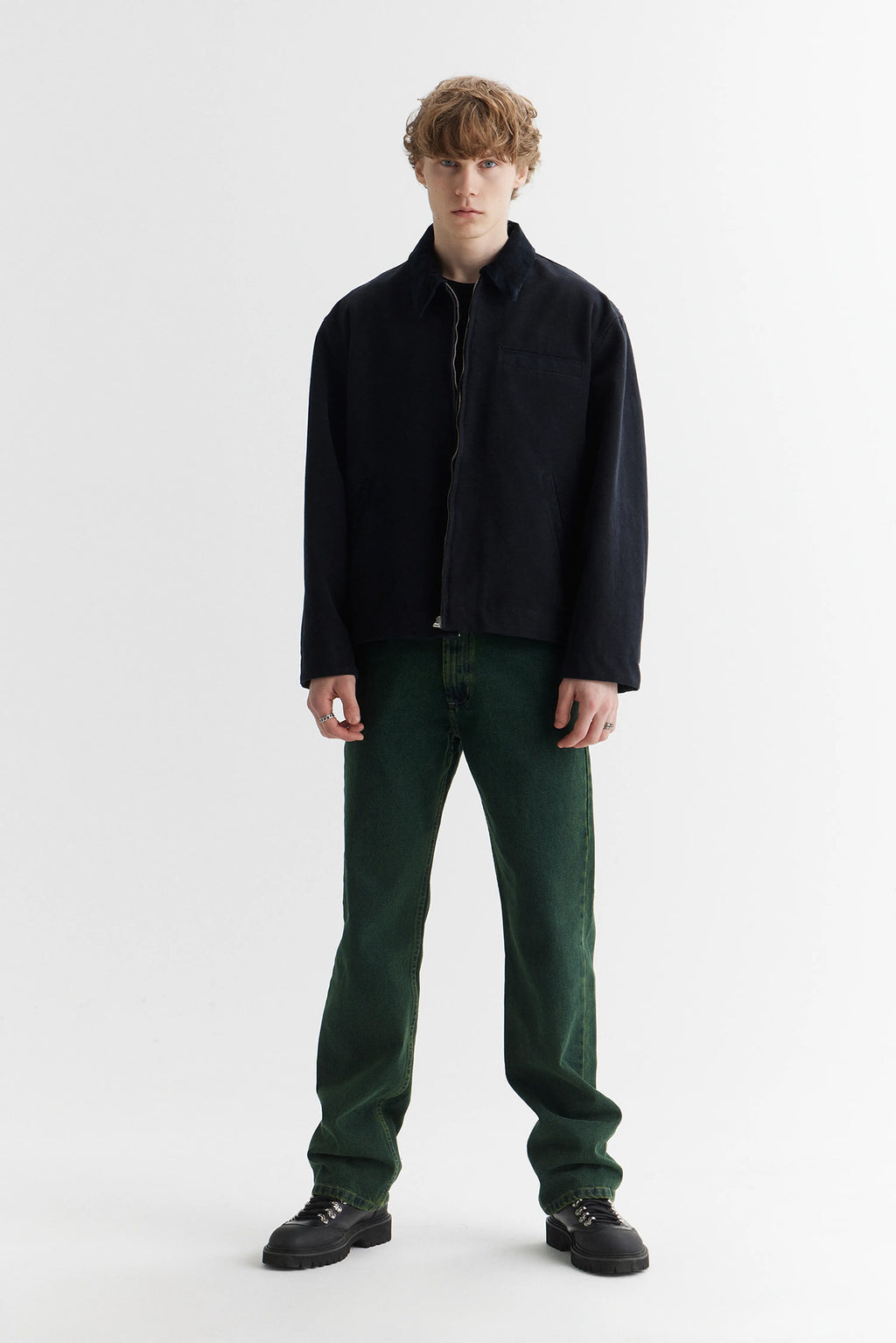 Washed Work Jacket Black