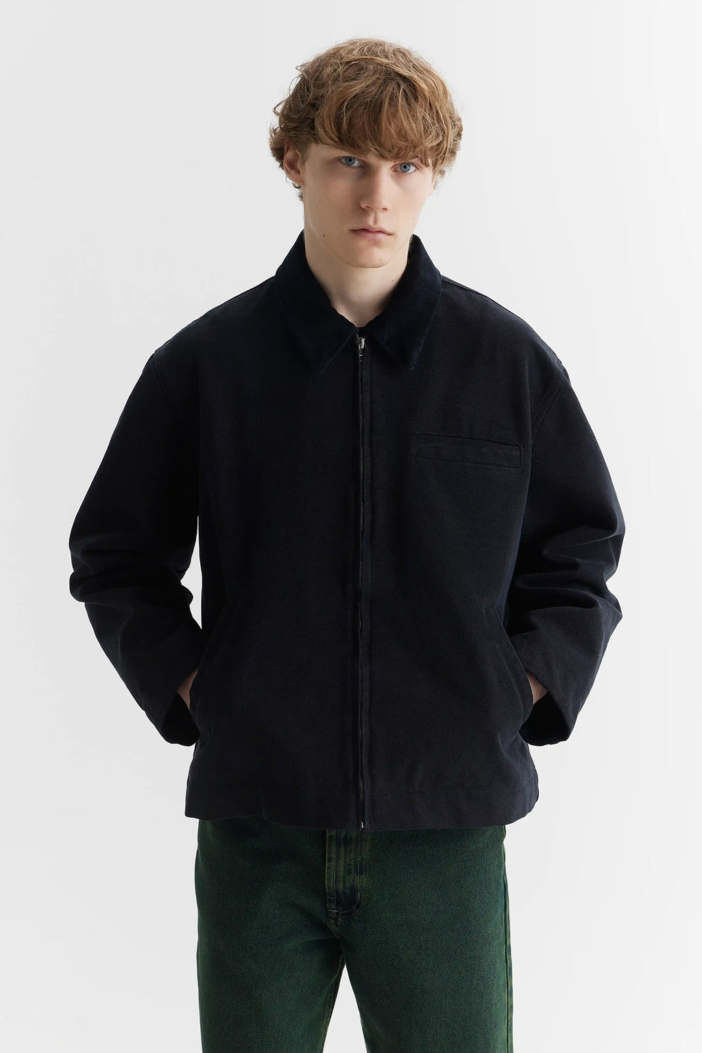 Washed Work Jacket Black