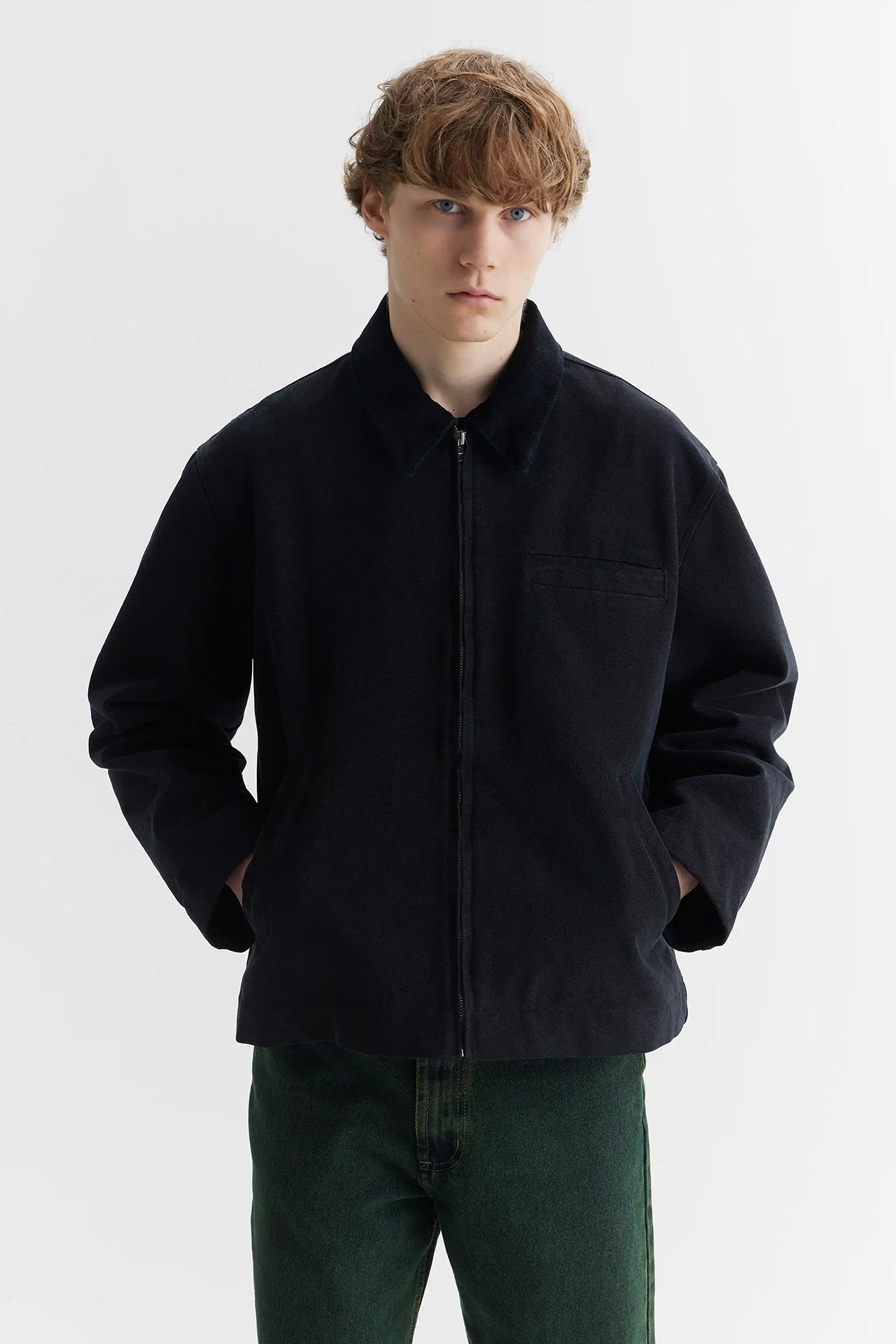Washed Work Jacket Black